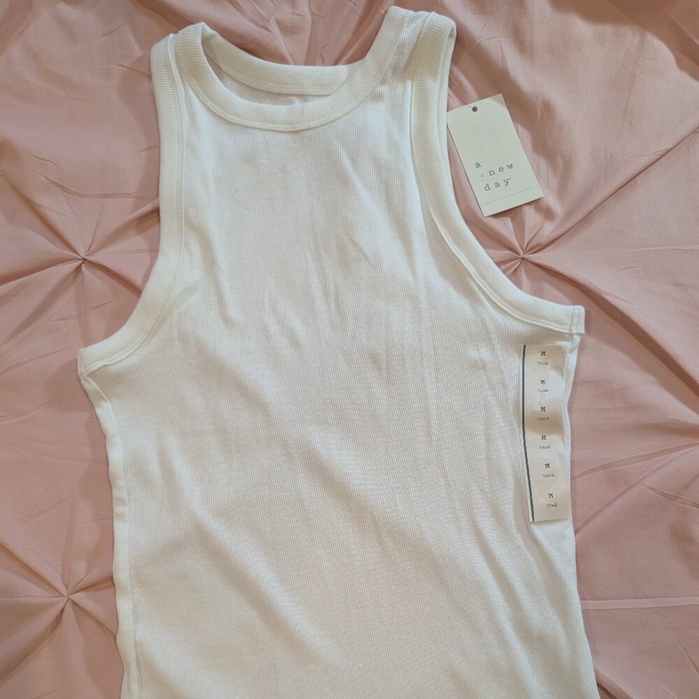 New Day white halter tank